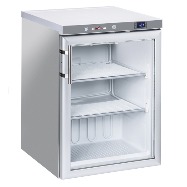 Image Statische vriezer, glazen deur, 200 liter - R.V.S. 0