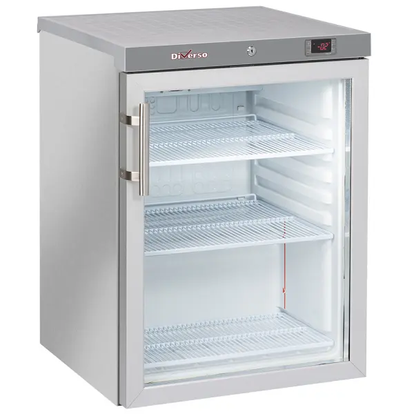 Image Koelkast geventileerd, glazen deur, 200 liter. R.V.S. 0