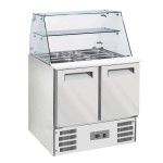Image Gekoelde saladette met gebogen glas 2x GN1/1 + 3x GN 1/6-150 mm + reserve 2 deuren GN 1/1 0