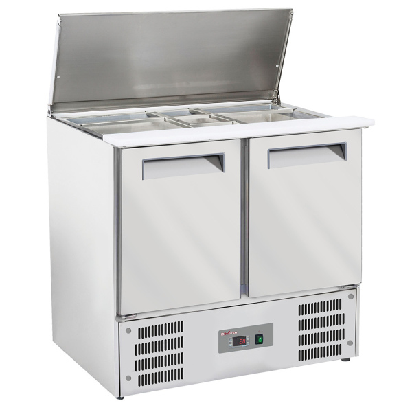 Image Gekoelde saladette met deksel 2x GN 1/1 + 3x GN 1/6-150 mm + reserve 2 deuren GN 1/1 0