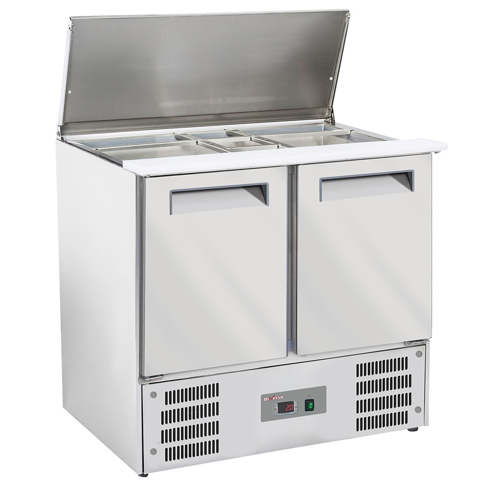 Image Gekoelde saladette met deksel 2x GN 1/1 + 3x GN 1/6-150 mm + reserve 2 deuren GN 1/1 0