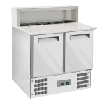 Image 2-deurs gekoelde pizzas tafel GN1/1, gekoelde structuur 5x GN1/6-150 mm 0