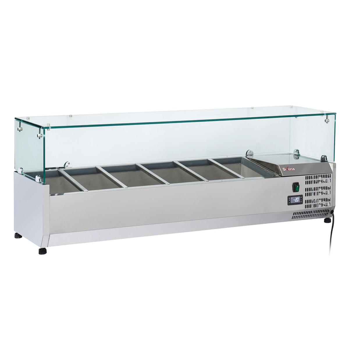 Image Gekoelde opzetstructuur 5 x GN 1/3 & 1x GN 1/2 -150 mm, met glasopbouw 0