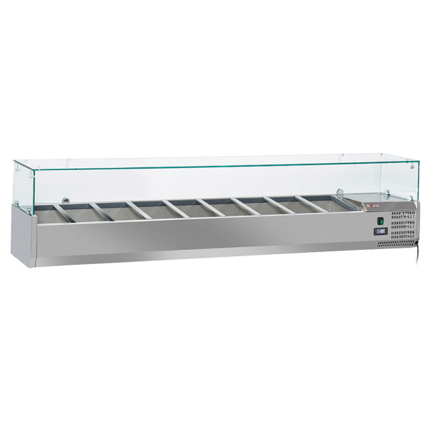 Image Gekoelde opzetstructuur 9x GN1/3 - 150 mm, met glasopbouw 0