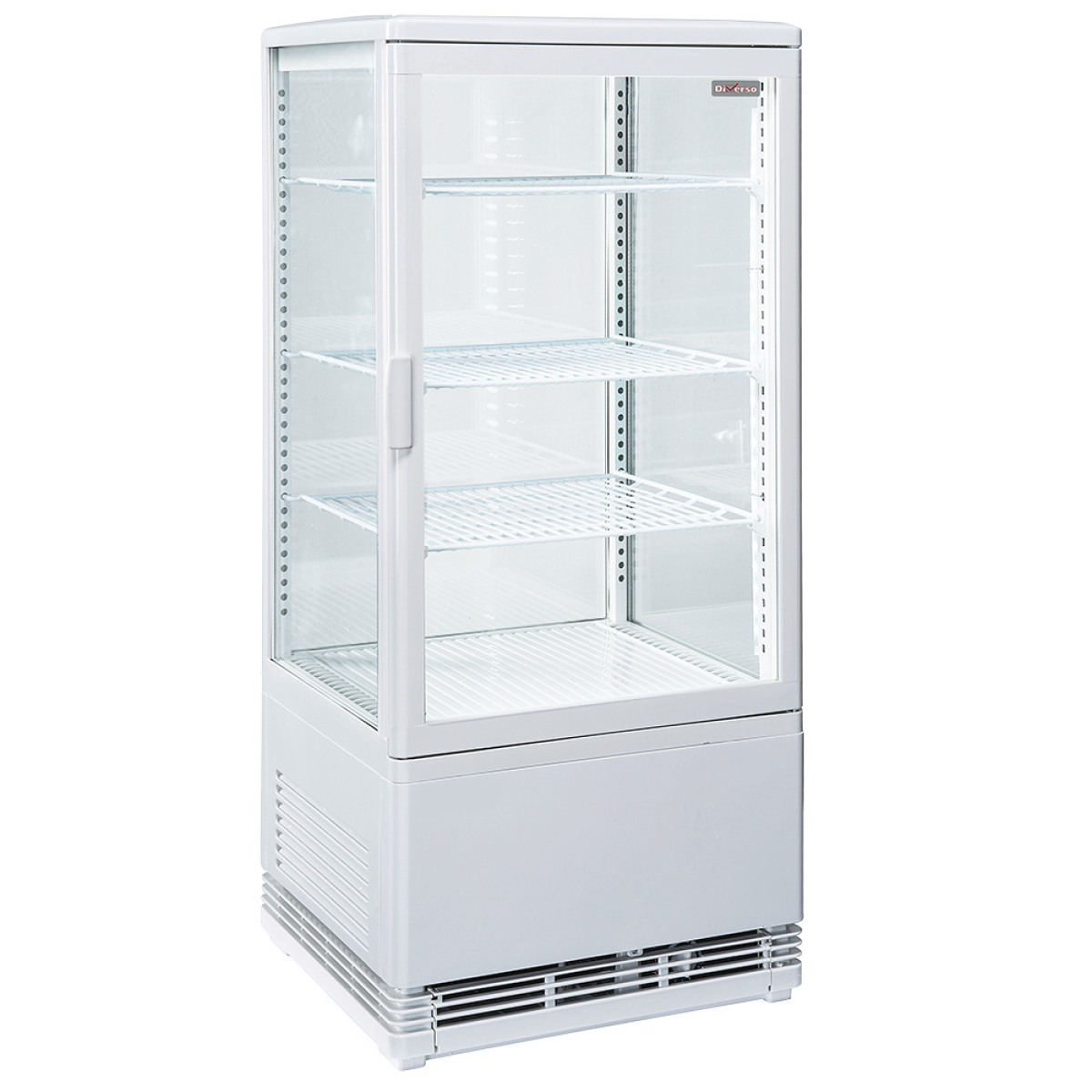 Image Vitrine tafelmodel geventileerd, 4 niveaus, 4 glazen zijden, 80 liter - WIT 0