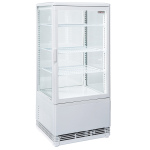 Image Vitrine tafelmodel geventileerd, 4 niveaus, 4 glazen zijden, 80 liter - WIT 0