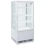 Image Vitrine tafelmodel geventileerd, 4 niveaus, 4 glazen zijden, 80 liter - WIT 0