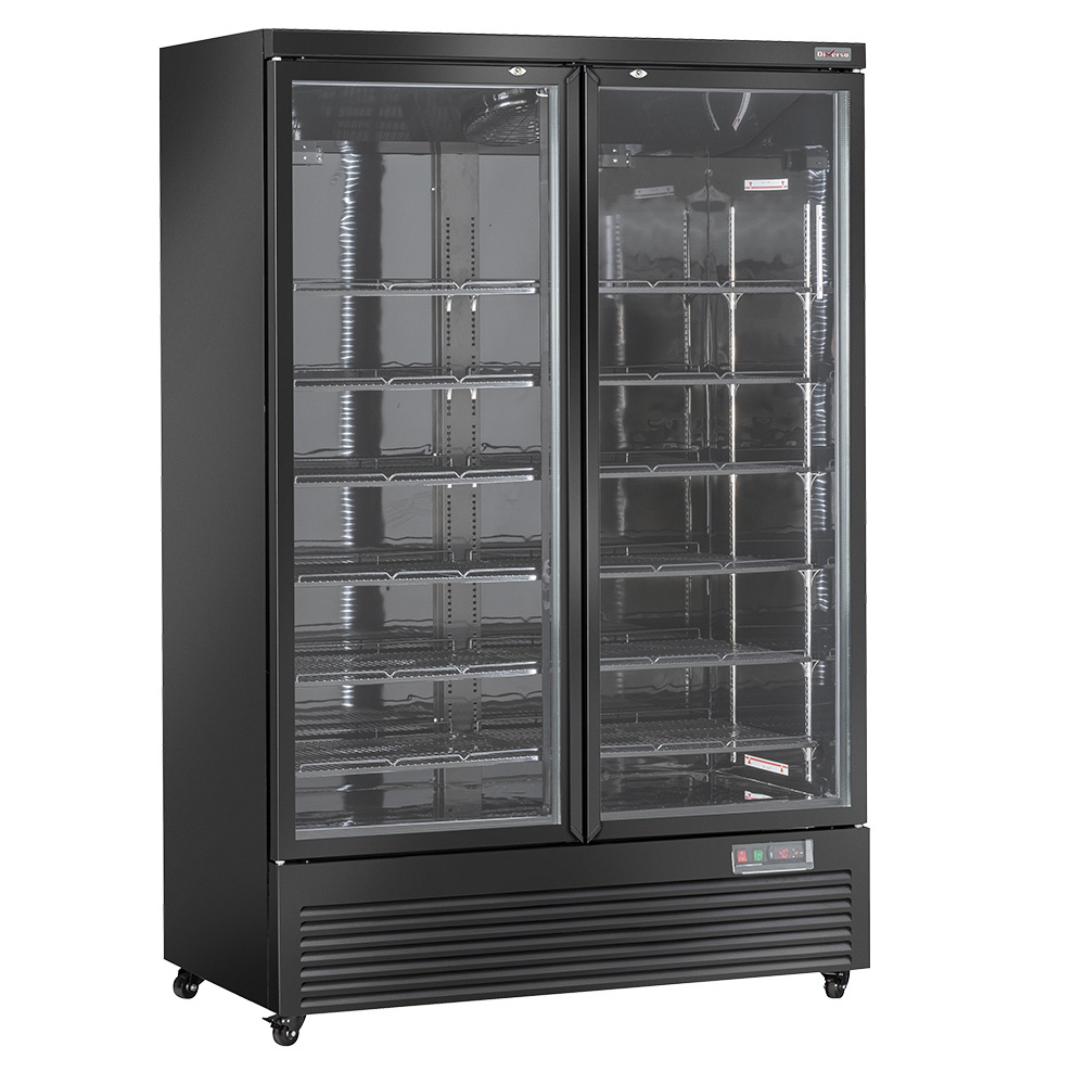 Image Verticale koelkastvitrine, 2 deuren, 1085 liter - ZWART 0