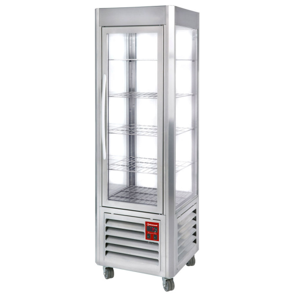 Image Panoramische vitrine, 5 roosters, 360 LT, RVS 0