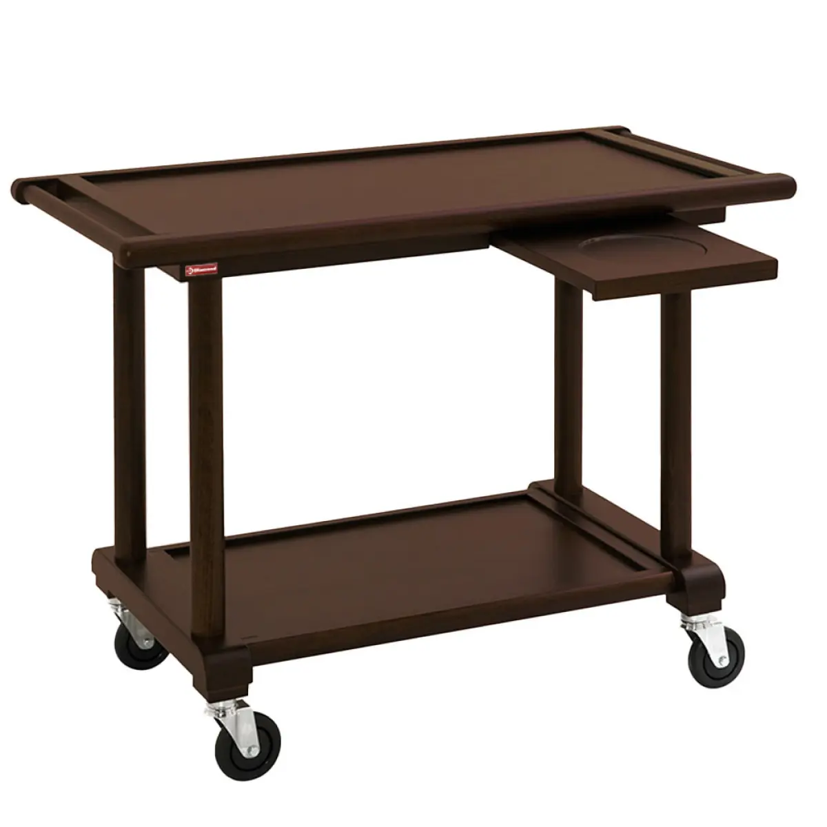 Image Serveerwagen, 2 niveau's hout "wengé", dresseertablet 0