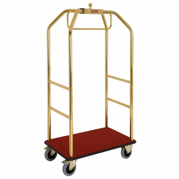 Image Wagen voor koffers & vestiaire "verguld", 2 wielen met remmen 0