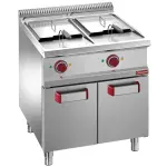 Image Elektrische friteuse 2 kuipen 13 liter op kast 0
