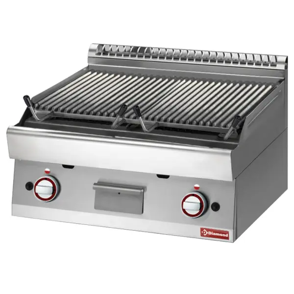 Image Lavasteengrill - 1/1 module - bakrooster in gietijzer "double face" 0
