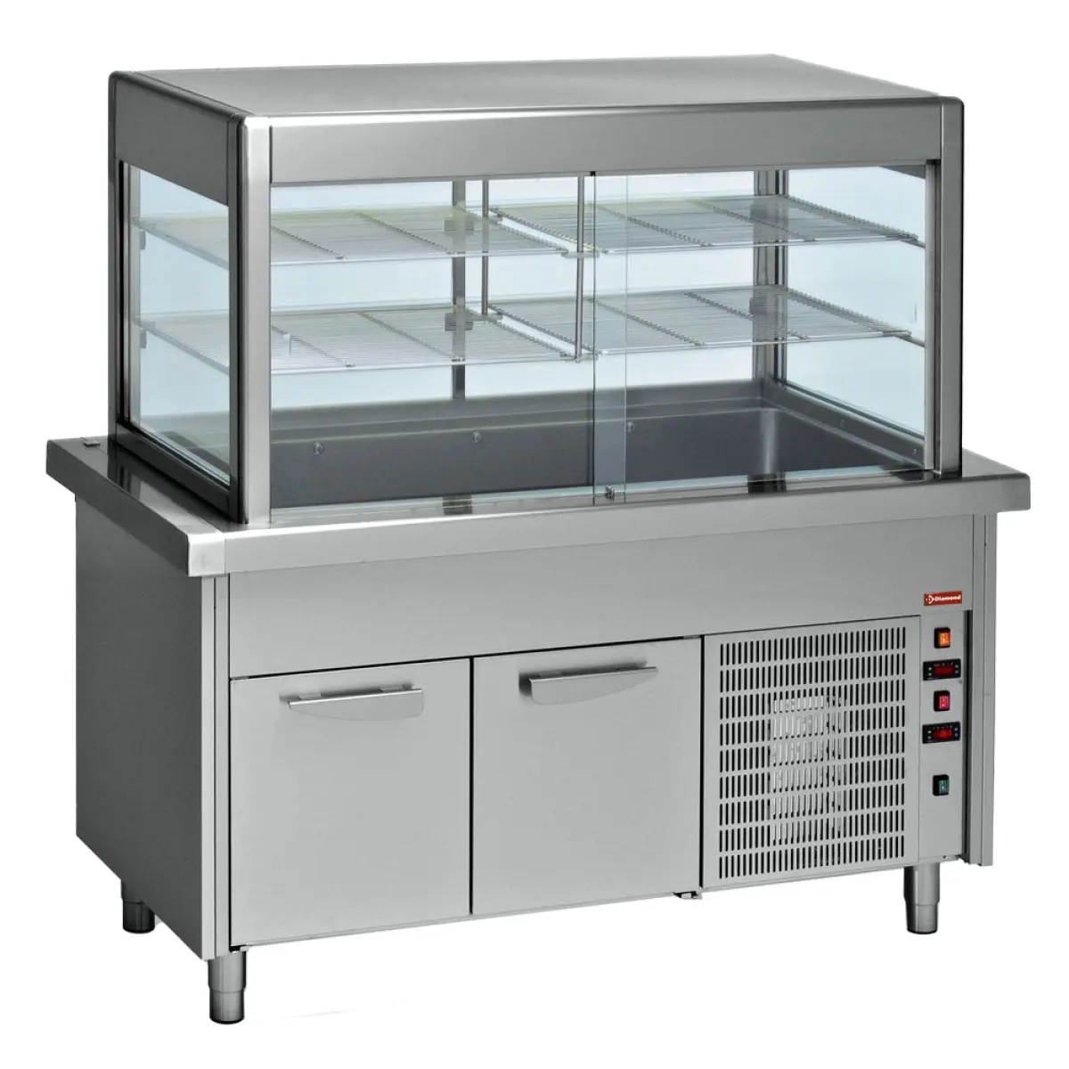 Image Element met kuip + gekoelde vitrine op gekoelde kast 6x GN 1/1 0