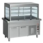 Image Element met kuip + gekoelde vitrine op gekoelde kast 6x GN 1/1 0