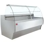 Image Gekoelde vitrinetoonbank gebogen ruit, geventileerd, met reserve - GRIJS/WIT 0