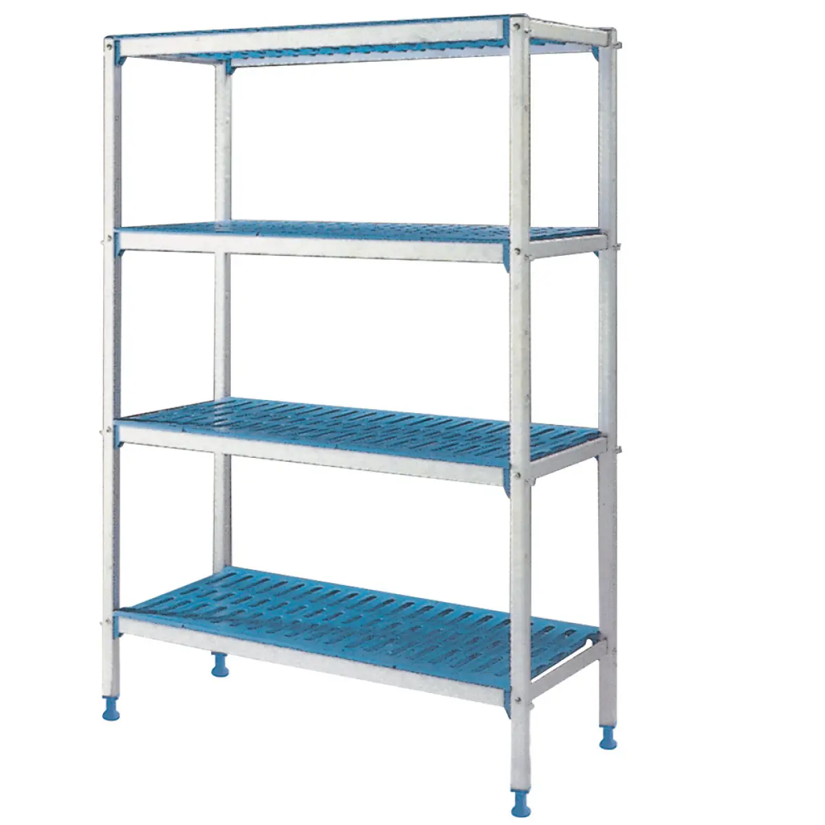 Image Lineaire rek in geanodiseerd aluminium 4 niveau's "Modular Rack" 0