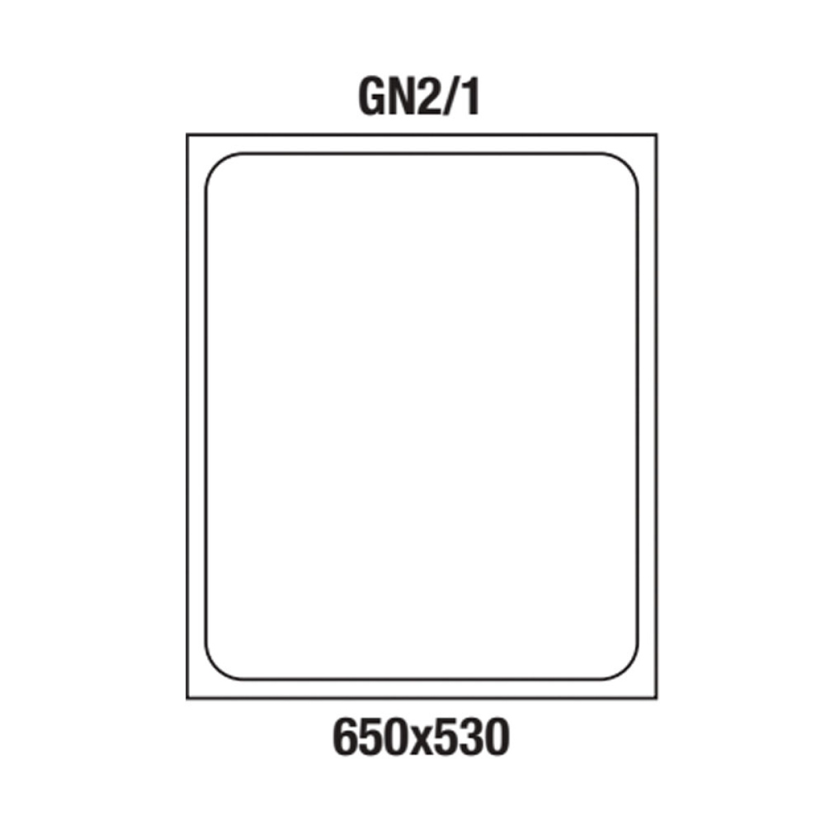 Image Gastoronom bak in inox h200mm - cap.58,4L. 1