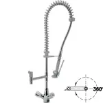 Image Sproeier RVS en kraan met mengkraangroep "Heavy-Duty" (uitgang MONO) 1