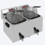 Image Elektrische friteuse tafelmodel 2x 8 liter + aftapkraan 1