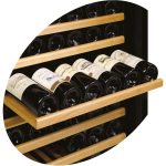 Image Wijnkast vitrine, geventileerd, 160 Lt., 2 T°, BLACK 1