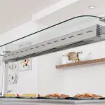 Image Centraal "gebogen" glas aan elke zijde, 4x GN 1/1 1
