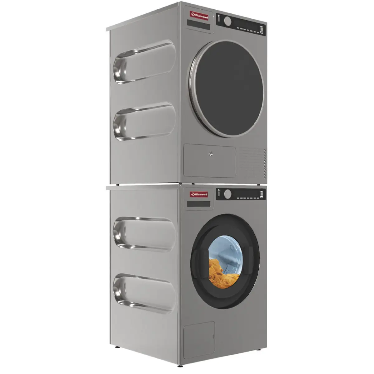 Image Was-centrifugemachine 6,5 kg "inox-titanium", met afvoerpomp 1