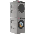 Image Was-centrifugemachine 6,5 kg "inox-titanium", met afvoerpomp 1