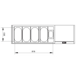 Image Gekoelde structuur GN 4x1/3, 1x1/9,, met deksel 1