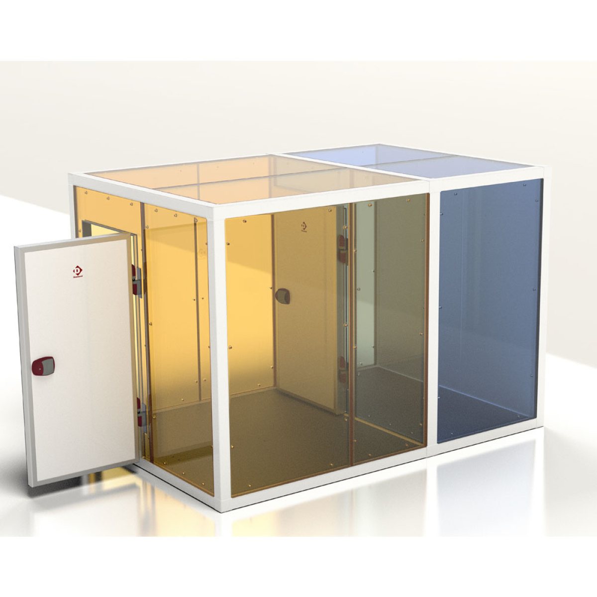 Image Combi koelkamer ISO 100, binnen afmetingen 2230 x 3630 & 2230 x 2030 xh 2230 mm (18,05 + 10,09 m³) 1