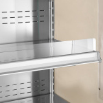 Image Gekoeld wandmeubel, geventileerd met glazen schuifdeuren - GRIJS/WIT 1