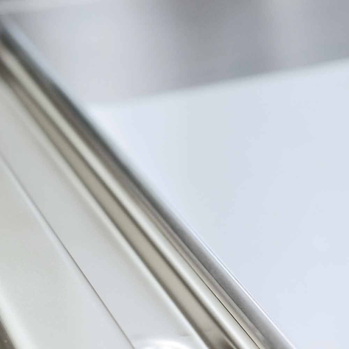 Image Elektrische verchroomde vlakke bakplaat module 1/1, op open kast 2