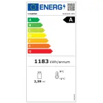 Image FULL glazen vitrine" 600 liter, 1 niveau + 4 planken, geventileerd - WINE - WIT 2