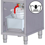 Image Elektrische friteuse met filtersysteem, 1 kuip van 16 liter, op meube 2