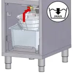 Image Elektrische friteuse met filtersysteem, 1 kuip van 16 liter, op meube 2