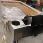 Image Bakplaat op gas met geribde plaat, module 1/2, op open kast 2