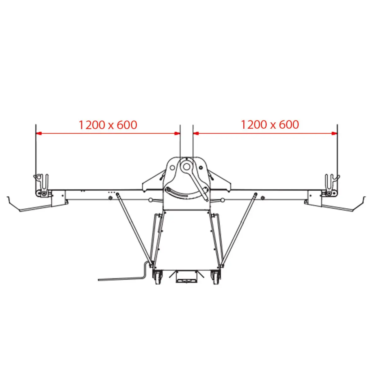 Image Band-uitroller op voetstuk, 600x1200 mm - Variabele snelheid 2