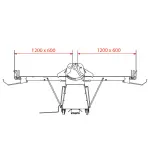 Image Band-uitroller op voetstuk, 600x1200 mm - Variabele snelheid 2