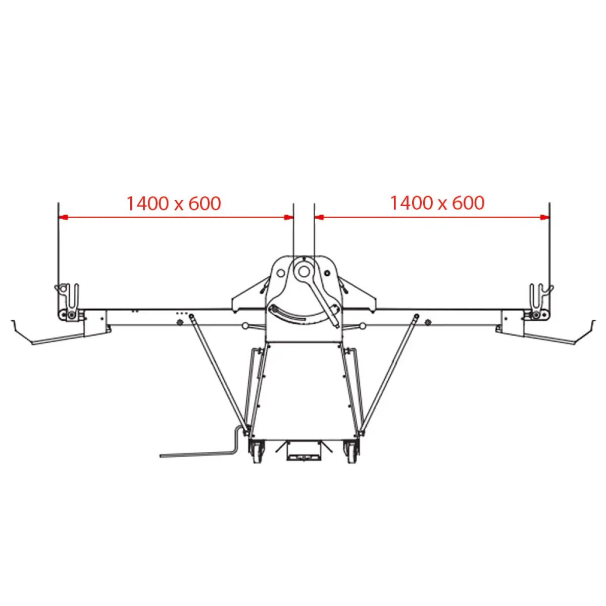 Image Band-uitroller op voetstuk, 600x1400 mm - Variabele snelheid 2
