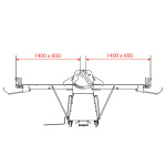 Image Band-uitroller op voetstuk, 600x1400 mm - Variabele snelheid 2
