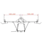 Image Band-uitroller op voetstuk, 600x1400 mm - Variabele snelheid 2