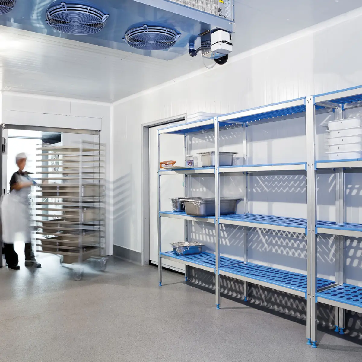 Image Lineaire rek in geanodiseerd aluminium 4 niveau's "Modular Rack" 2