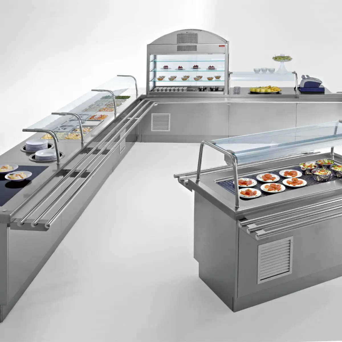 Image Bain-marie element op open kast 3x GN 1/1 2