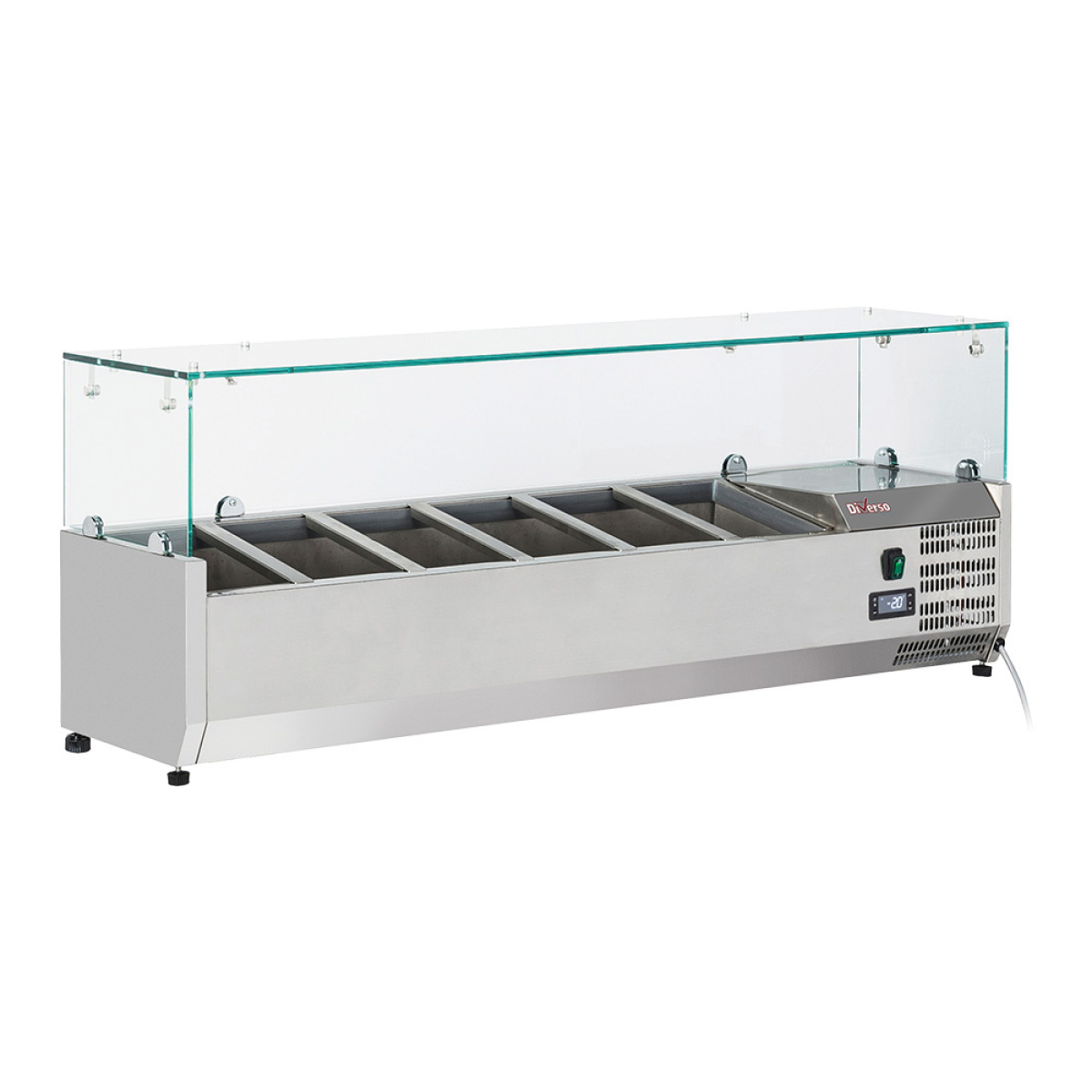 Image 3-deurs koeltafel voor pizza's GN1/1, Granieten blad 2