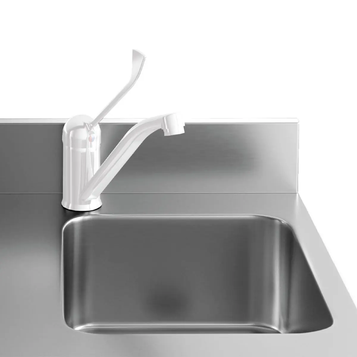 Image Geventileerde koeltafel "muraal", 3 deuren GN 1/1, met spoelbak 2