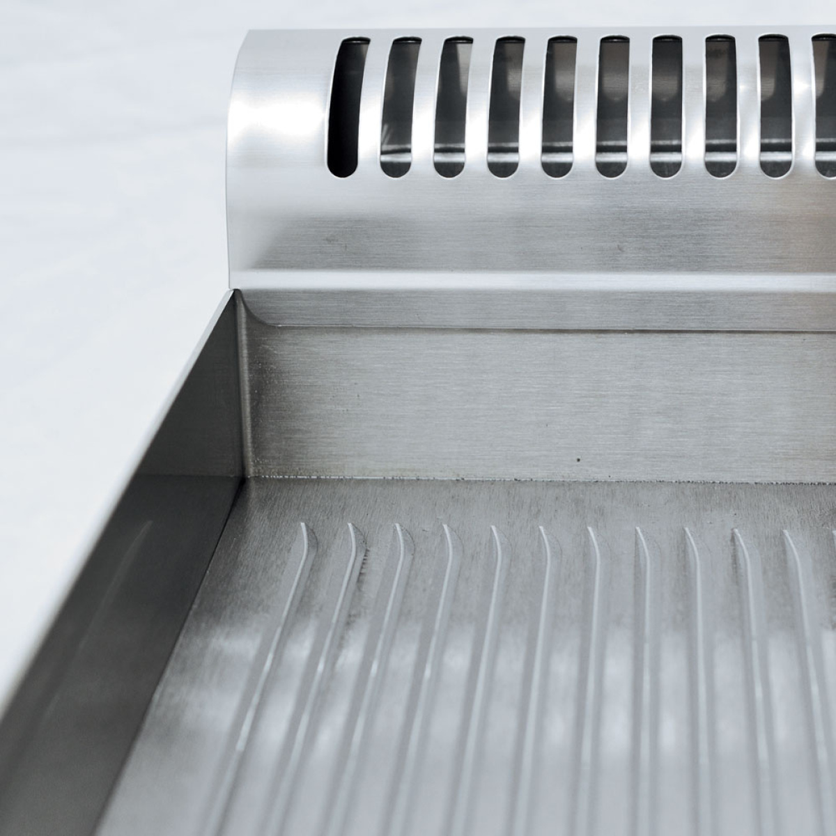 Image Braadplaat op gas met vlakke plaat "chroom" -Top- 2