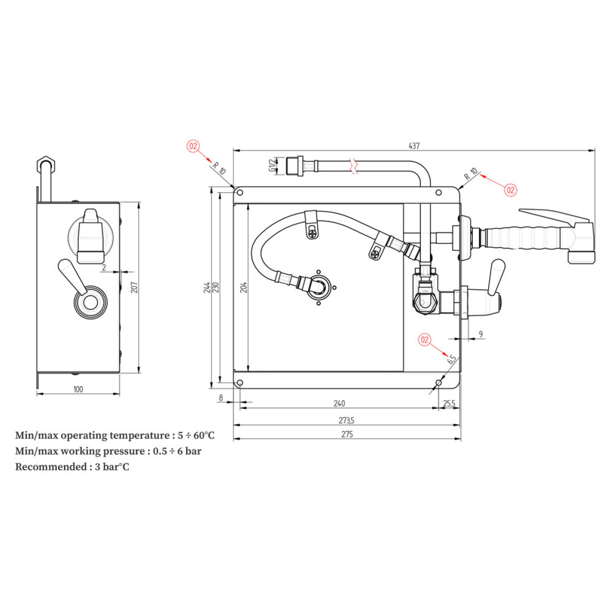 Image Sproeier met automatische haspel 1,8m. 2
