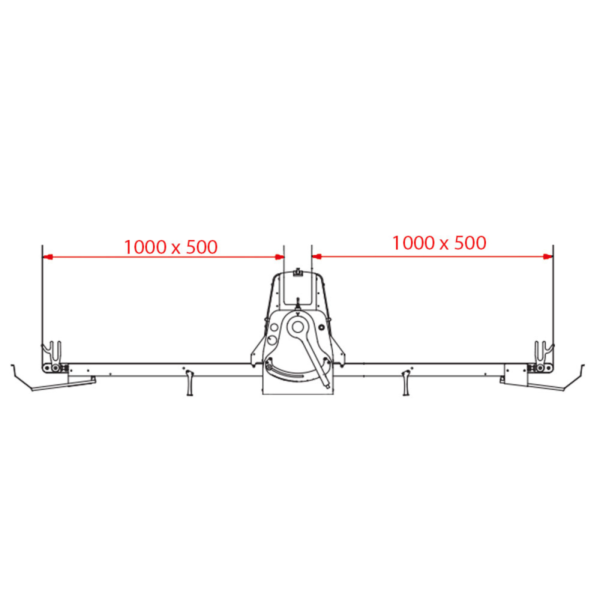 Image Band-uitroller, tafelmodel, 500x1000 mm - Variabele snelheid 3
