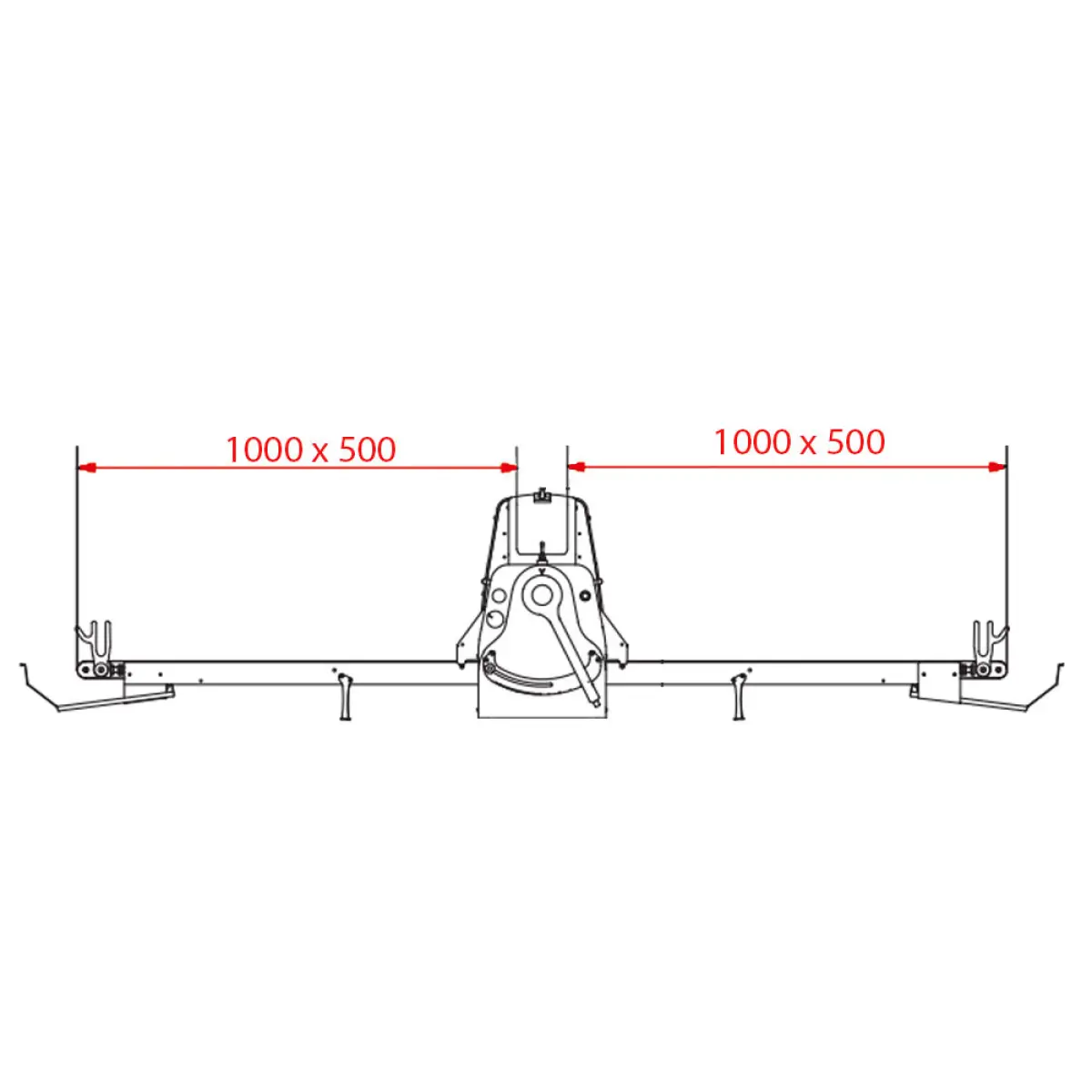 Image Band-uitroller, tafelmodel, 500x1000 mm - Variabele snelheid 3
