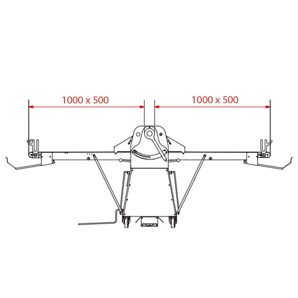Image Band-uitroller op voetstuk, 500x1000 mm 3